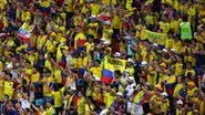 Torcedores do Equador em partida de abertura da Copa do Mundo do Qatar, entre Equador e Qatar - Getty Images