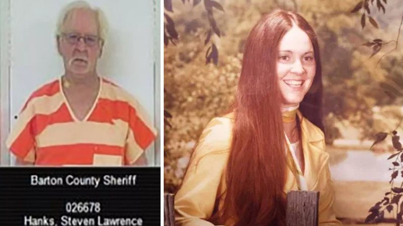 Montagem mostrando o acusado, Steven Hanks, e a vítima, Mary Robin Walter - Divulgação/ Departamento Policial do Condado de Barton