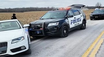 Veículo roubado em Ohio - Divulgação/Departamento de Polícia de Tiffin