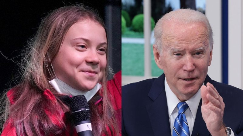 Greta Thunberg e Joe Biden