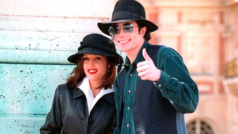 MIchael Jackson e sua então esposa, Lisa Marie Presley - Divulgação