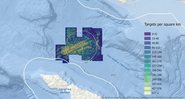 Mapa mostra região de concentração tóxica na costa da Califórnia - Divulgação/Scripps Institution of Oceanography at UC San Diego