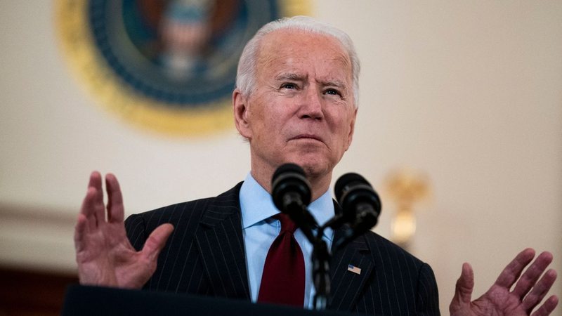 Fotografia de Joe Biden, presidente dos EUA - Getty Images