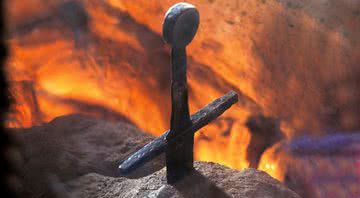 Espada de São Galgano, enfincada em uma pedra - Getty Images