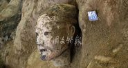 Um dos soldados encontrados no Mausoléu, na China - Mausoléu de Qin Shihuang