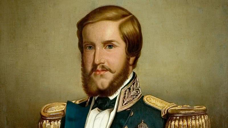 Pintura de D. Pedro II feita por MJ Ferdinando Krumhols - Museu Imperial de Petrópolis / Domínio Público, via Wikimedia Commons