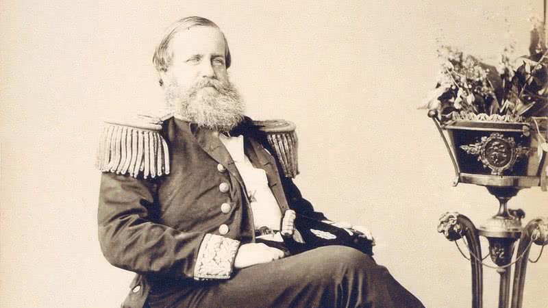 D. Pedro II em fotografia de Joaquim Insley Pacheco - Domínio Público via Wikimedia Commons