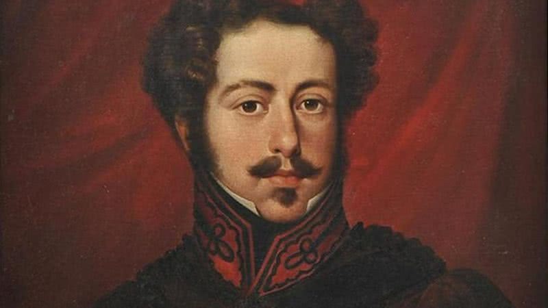 O imperador Dom Pedro I em retrato - Domínio Público