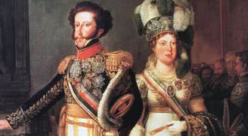 Pintura de Dom Pedro I, de Portugal, e Leopoldina, da Áustria - Divulgação