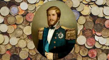 Imagem ilustrativa de Dom Pedro II e moedas - Domínio Público/ Creative Commons/ Pixabay/ NickyPe