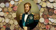 Imagem ilustrativa de Dom Pedro II e moedas - Domínio Público/ Creative Commons/ Pixabay/ NickyPe