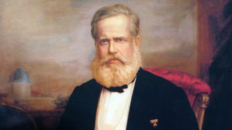 Dom Pedro II em pintura oficial durante a monarquia - Wikimedia Commons