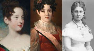 Retratos de Maria da Glória, Maria da Assunção e Antónia de Bragança, respectivamente - Wikimedia Commons