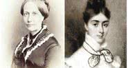 À esquerda foto de Teresa Cristina de Bourbon; À direita foto de Luísa Margarida, Condessa de Barral - Wikimedia Commons