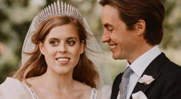 Princesa Beatrice e Sr. Edoardo Mapelli Mozzi, no dia de seu casamento - Divulgação/ Instagram/ @theroyalfamily/ Benjamin Wheeler