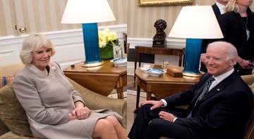Joe Biden e Camilla, em encontro no ano de 2015 - Getty Images