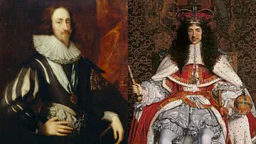 Pinturas dos antigos reis Charles I e Charles II, respectivamente - Domínio Público via Wikimedia Commons