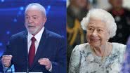 Á esquerda o candidato Lula e à direita a Rainha Elizabeth II - Foto de Rodrigo Paiva na GettyImages