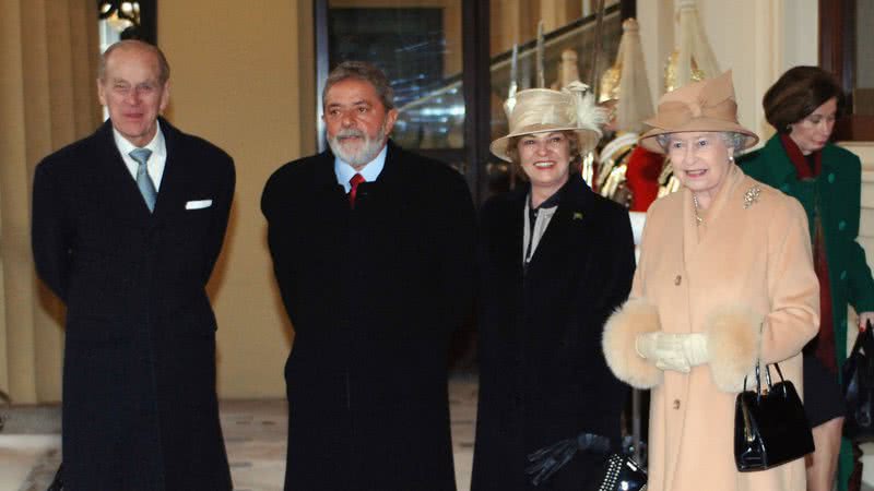Príncipe Philip, ex-presidente Lula, ex-primeira-dama Maria Letícia e rainha Elizabeth II - Getty Images