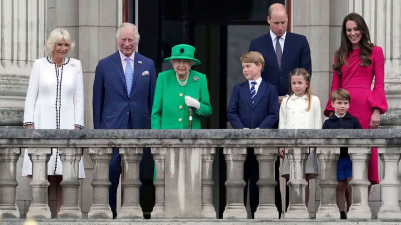 Família real durante o Jubileu de Platina - Getty Images