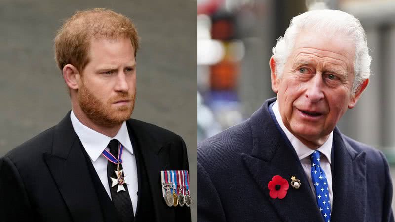 Príncipe Harry e o rei Charles III - Getty Images