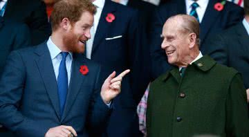 Harry e o avô Philip, em 2015 - Getty Images