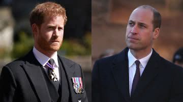 Os príncipes Harry e William, respectivamente - Getty Images