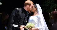 Príncipe Harry e Meghan se beijam após cerimônia de casamento - Getty Images
