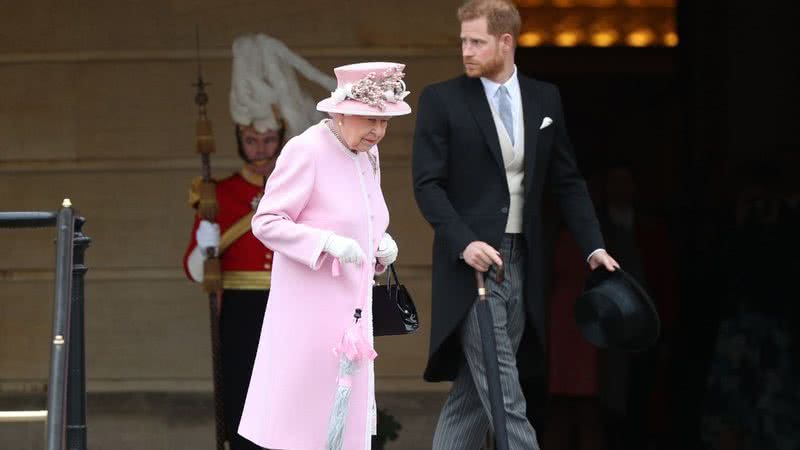Harry e Elizabeth II, em 2019