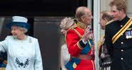 Príncipe Harry, príncipe Philip e rainha Elizabeth II em 2014 - Getty Images