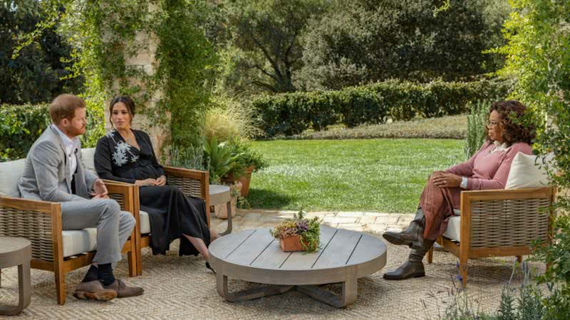 Fotografia do Príncipe Harry e Meghan Markle na entrevista - Getty Images