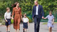 Fotografia de Kate Middleton e príncipe William acompanhados pelos filhos, George, Louis e Charlotte - Getty Images