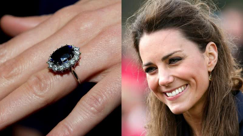 Anel de safira e Kate Middleton - Getty Images