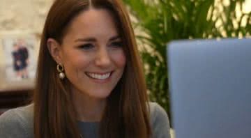 Fotografia de Kate Middleton durante videoconferência - Divulgação/Palácio de Kensington