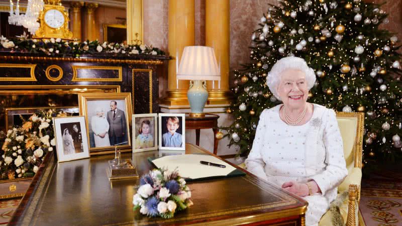 Elizabeth II durante discurso de Natal do ano de 2017 - Getty Images