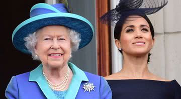 Elizabeth II e Meghan Markle durante cerimônia em 2018 - Getty Images
