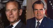 Príncipe Philip (esq.) e Richard Nixon (dir.) em retratos oficiais - Wikimedia Commons
