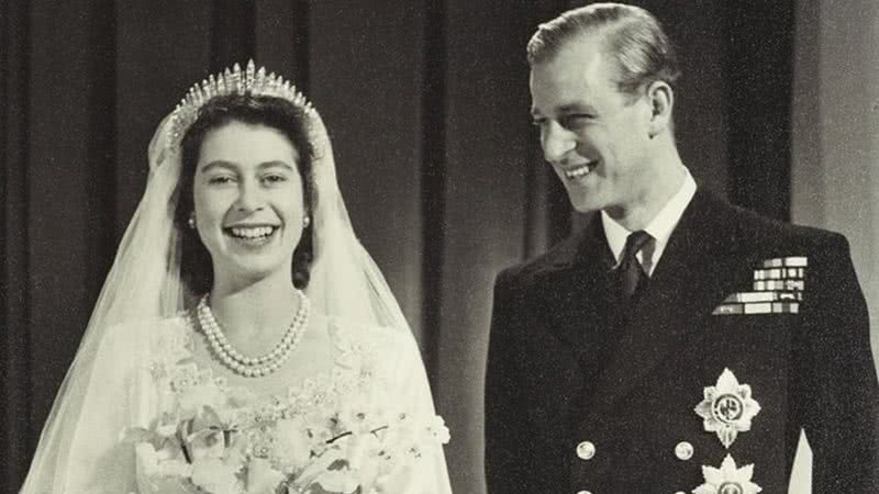 Elizabeth e Philip durante cerimônia de casamento - Divulgação/ Royal.uk