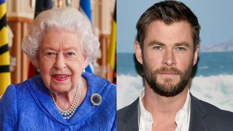 Rainha Elizabeth II e Chris Hemsworth - Getty Images