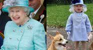 Elizabeth II em 2012 e Jalayne Sutherland em fantasia - Getty Images / Divulgação/Facebook