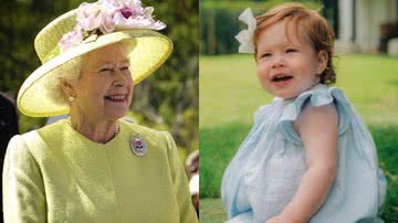 Rainha Elizabeth II, atual rainha do Reino Unido, e sua bisneta Lilibet, em colagem - Foto por WikiImages pelo Pixabay / Reprodução/Instagram/misanharriman