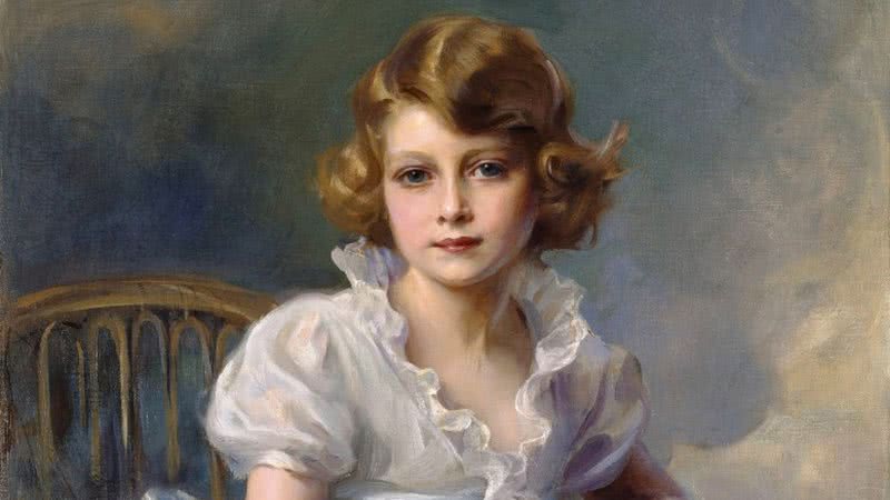 Pintura da Rainha Elizabeth II quando ainda criança