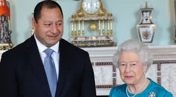 Rainha Elizabeth II e Tupou VI, rei de Tonga - Getty Images