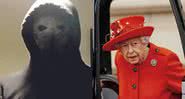 Fotografia de homem armado invadiu ao lado de foto da rainha Elizabeth II - Divulgação/The Sun/ Getty Images
