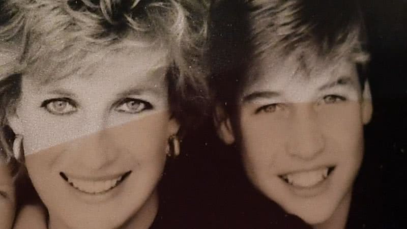 Príncipe William e sua mãe, princesa Diana