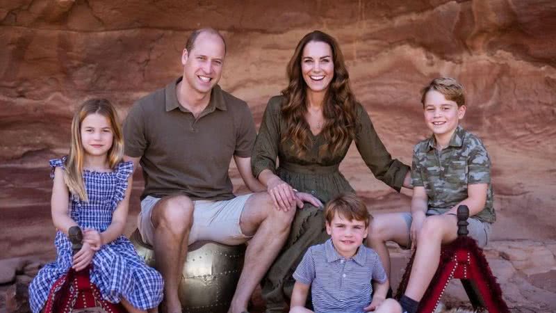 William, Kate e seus três filhos