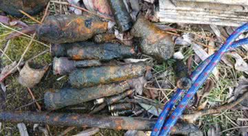 Alguns dos fragmentos encontrados por três crianças - Divulgação / Polícia alemã