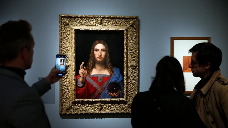 Quadro Salvatore Mundi de Leonardo da Vinci - Getty Images