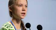 Greta Thunberg durante conferência da COP25 em Madri - Getty Images