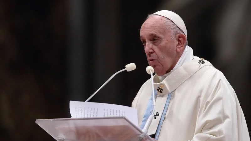 Imagem ilustrativa do Papa Francisco durante um discurso - Getty Images